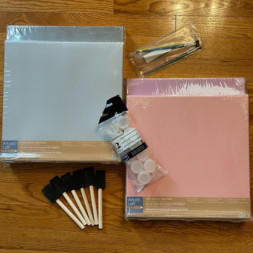 Artist’s Loft Color Canvas Value Pack - set of 2 - Plus Free Supplies